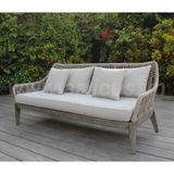 Bộ Sofa Ngoài Trời Dây Dù Chân Gỗ Tràm Hiện Đại RASF-168
