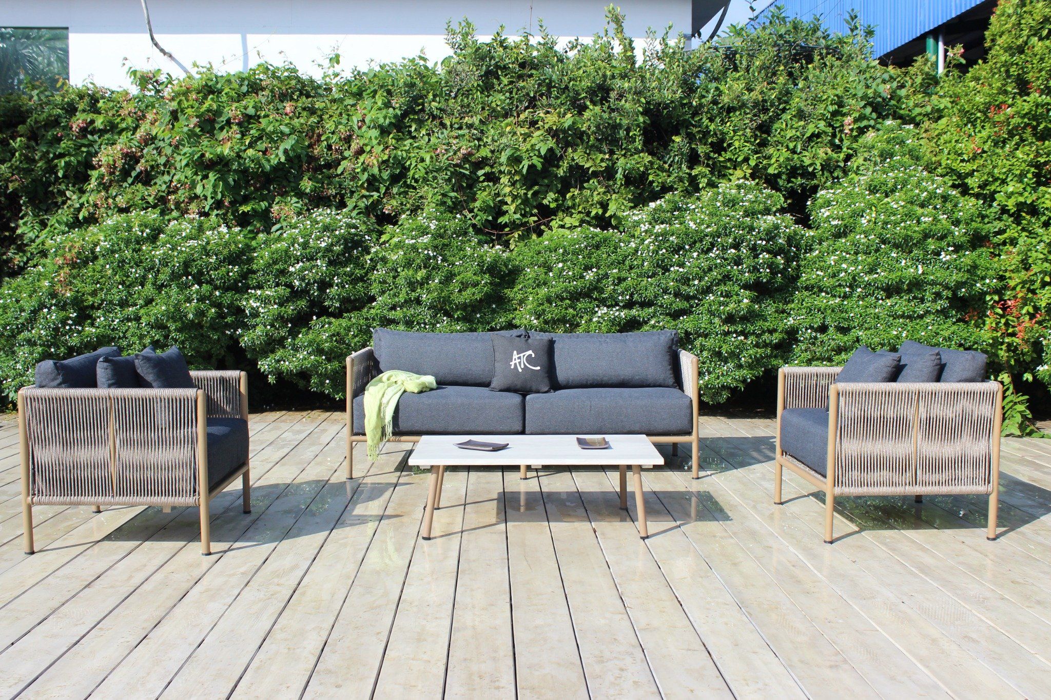 Bộ Sofa Dây Dù Khung Nhôm Ngoài Trời RASF-215