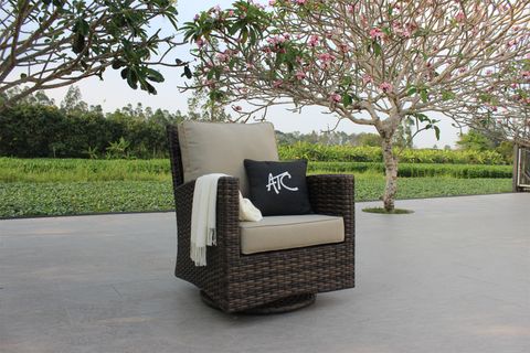 Ghế Sofa Đơn Xoay Mây Nhựa Ngoài Trời RASF-231