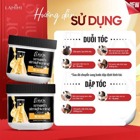  Kem Duỗi Tóc Suôn Mượt Collagen Lavox Online Shopping 