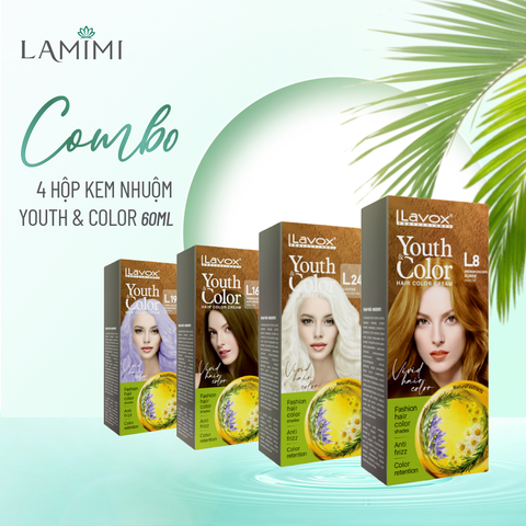  Combo 4 Hộp Kem Nhuộm Cao Cấp Lavox 