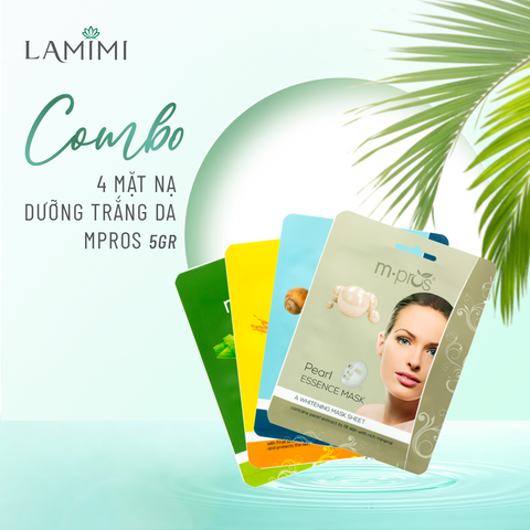  Combo 4 Mặt Nạ Dưỡng Trắng Da Mpros 35Gr 