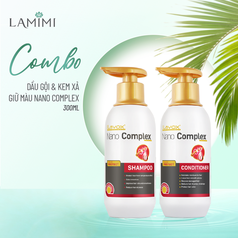  Combo Dầu Gội & Kem Xả Giữ Màu Nano Complex 300ml 