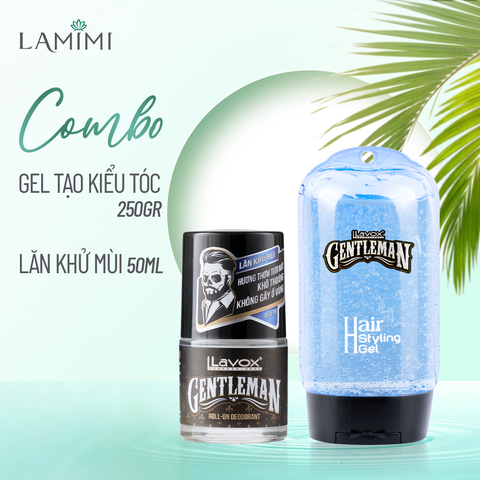  Combo Lăn Khử Mùi - Gel Tạo Kiểu Tóc Lavox Gentleman 