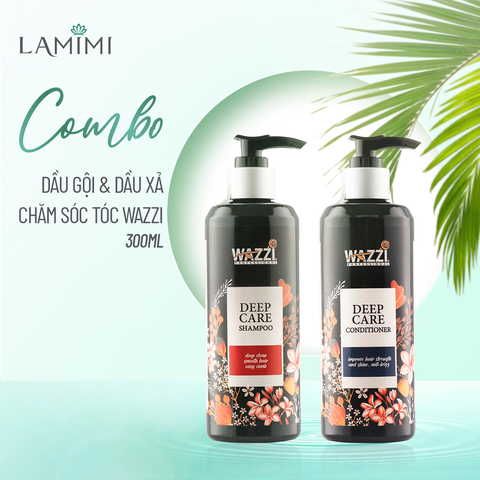  Combo Dầu Gội & Dầu Xả Chăm Sóc Tóc Wazzi 300ml 