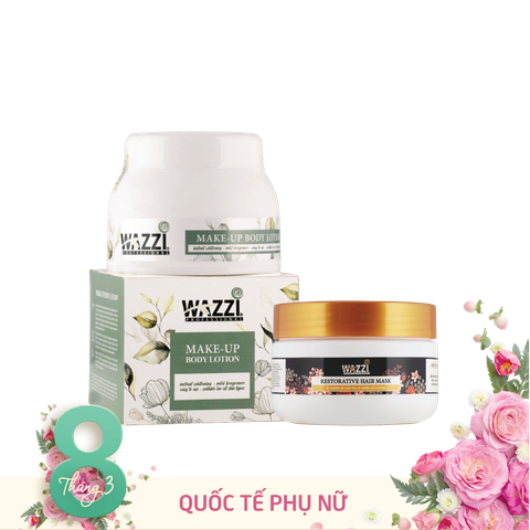  Combo Kem Trang Điểm Toàn Thân Và Mặt Nạ Ủ Tóc Wazzi 