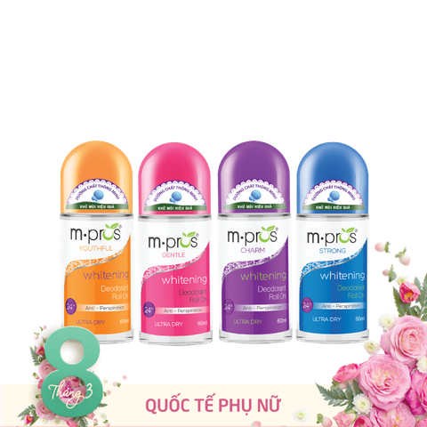  Combo 4 Lăn Khử Mùi M.pros 60ml 