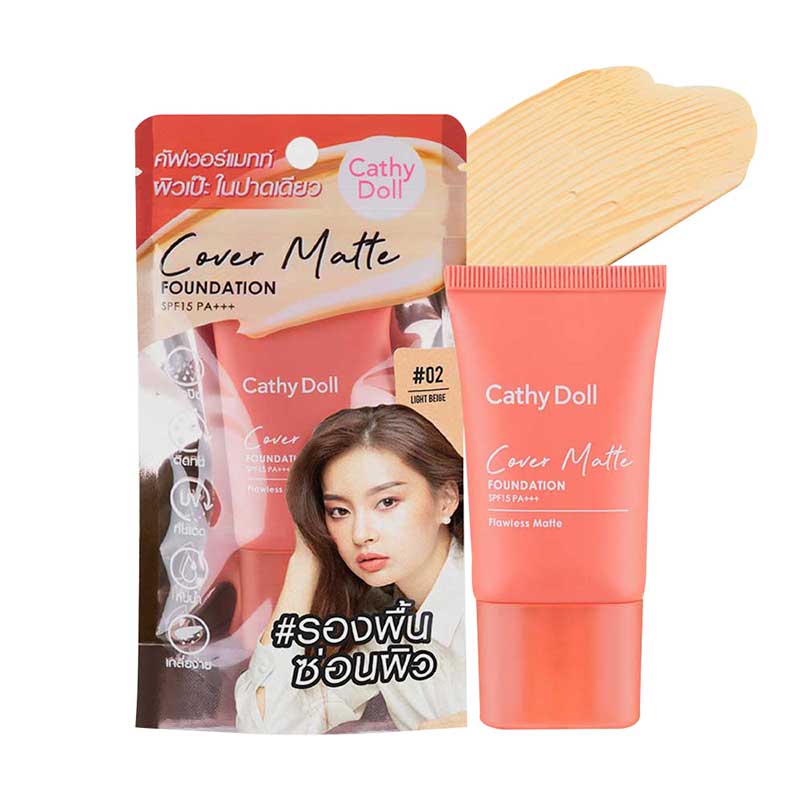 Kem Nền Mịn Lì Cathy Doll Cover Matte Foundation SPF15 PA+++