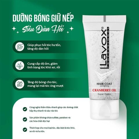  Dưỡng Bóng Giữ Nếp Cranberry - Siêu Đàn Hồi Lavox 