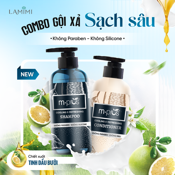  Dầu Gội - Xả Cooling & Refreshing M.pros 
