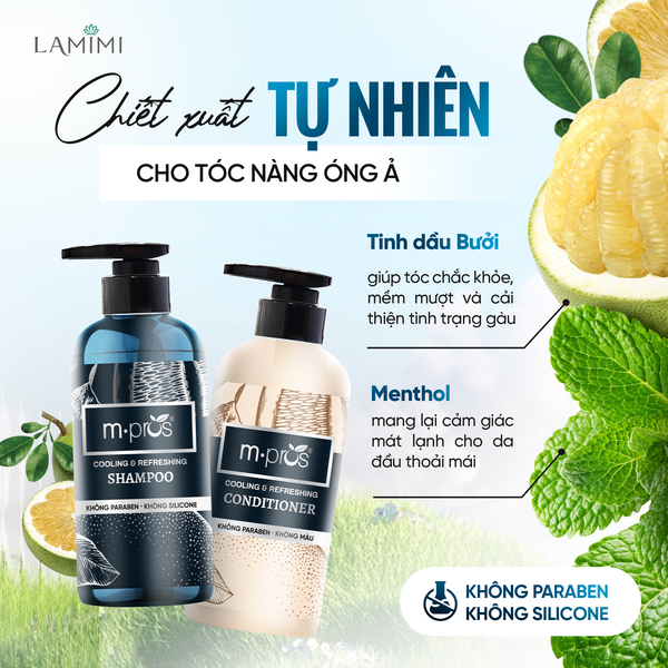  Dầu Gội - Xả Cooling & Refreshing M.pros 