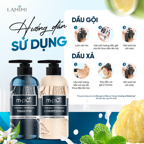  Dầu Gội - Xả Cooling & Refreshing M.pros 