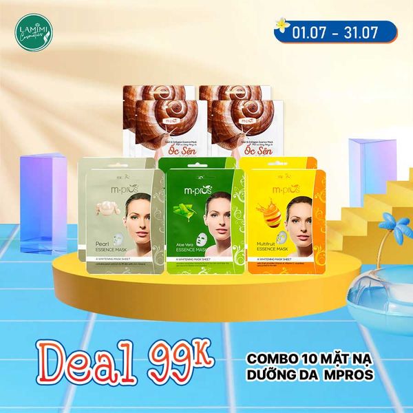 Combo 10 Mặt Nạ Dưỡng Trắng Da M.pros 35g - Ốc sên 