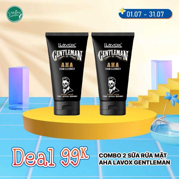  Combo 2 Sữa Rửa Mặt AHA Lavox Gentleman 