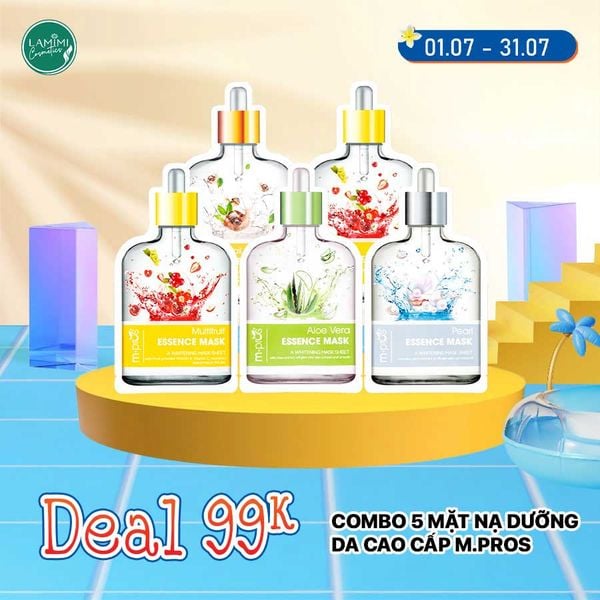  Combo 5 Mặt Nạ Dưỡng Trắng Da Cao Cấp M.pros 35g - Trái cây 