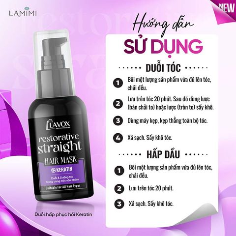  Duỗi Hấp Phục Hồi Keratin Lavox Online Shopping 