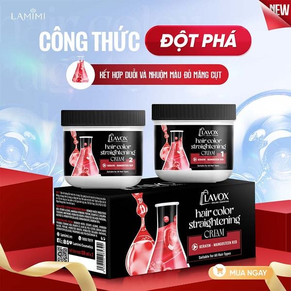  Kem Duỗi Màu Keratin Lavox Online Shopping - Đỏ Măng Cụt 
