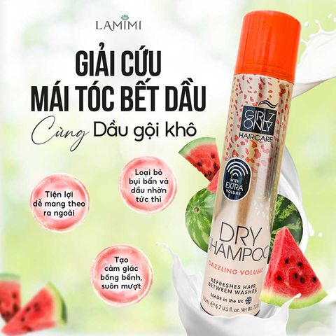  Dầu Gội Khô Girlz Only Dry Shampoo 200ml 