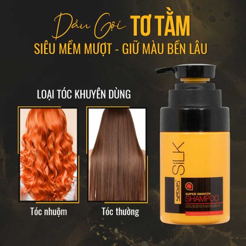  Dầu Gội Tơ Tằm Siêu Mềm Mượt (Giữ Màu) Sebas 500ml 