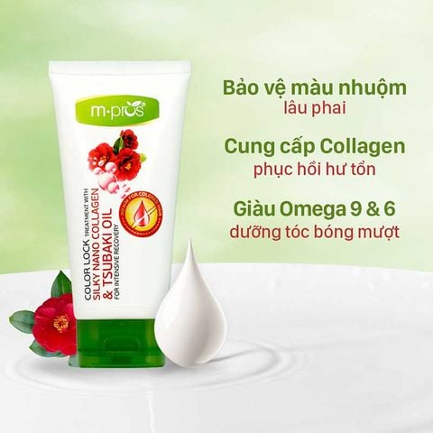  Hấp Khóa Màu Tơ Tằm Nano Collagen & Tsubaki Oil Phục Hồi Chuyên Sâu 