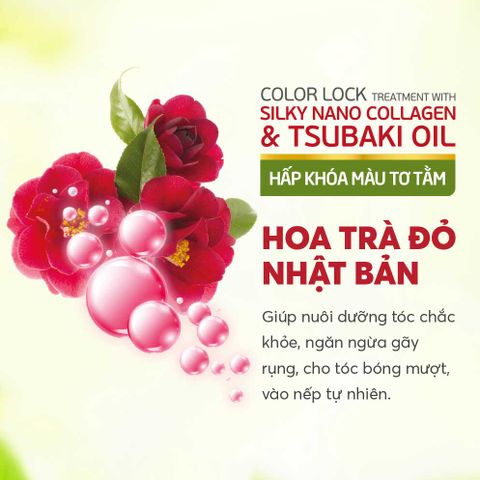  Hấp Khóa Màu Tơ Tằm Nano Collagen & Tsubaki Oil Phục Hồi Chuyên Sâu 