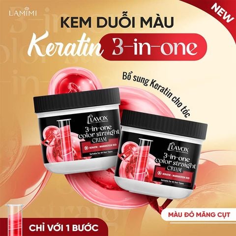  Kem Duỗi Màu Keratin 3-In-One Lavox Online Shopping – Đỏ Măng Cụt 