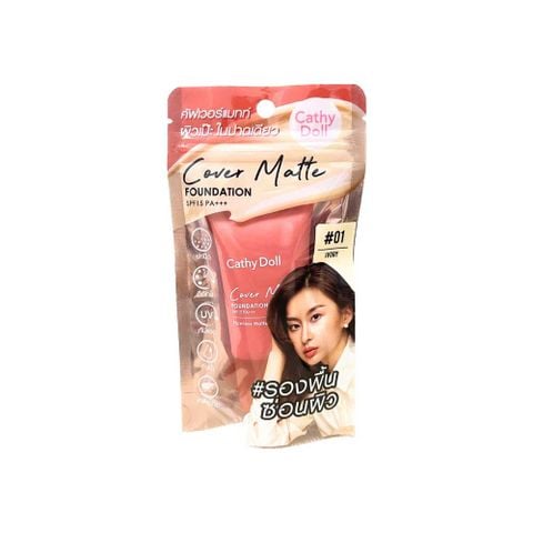  Kem Nền Mịn Lì Cathy Doll Cover Matte Foundation SPF15 PA+++ 