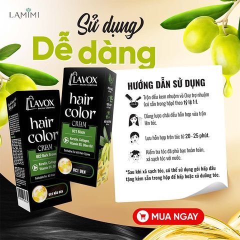  Kem Nhuộm Phủ Bạc Tóc Lavox Online Shopping 