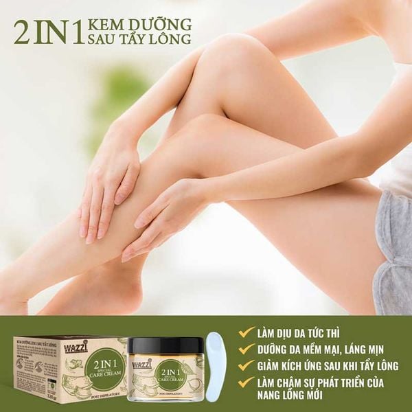  Kem Dưỡng 2in1 Sau Tẩy Lông Wazzi 