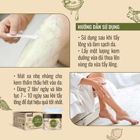  Kem Dưỡng 2in1 Sau Tẩy Lông Wazzi 