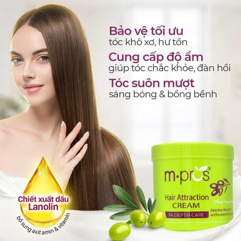  Kem Hấp Dầu Phục Hồi Tóc Khô Xơ Hư Tổn M.pros 