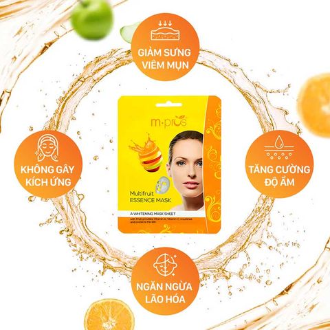  Combo 10 Mặt Nạ Dưỡng Trắng Da M.pros 35g - Trái cây 