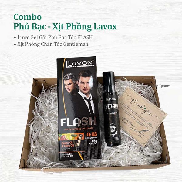  Combo Phủ Bạc - Xịt Phồng Lavox 