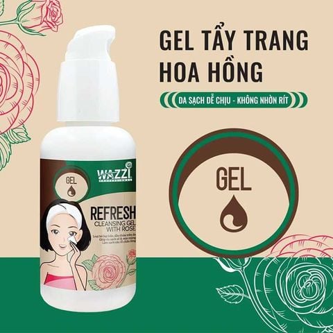  Gel Tẩy Trang Hoa Hồng Wazzi 