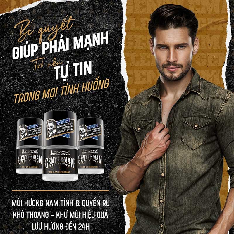 Lăn Khử Mùi Lavox Gentleman