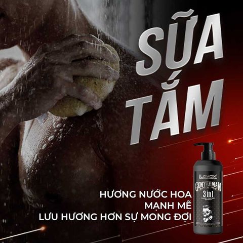 Dầu Gội – Xả – Tắm 3 in 1 Lavox Gentleman