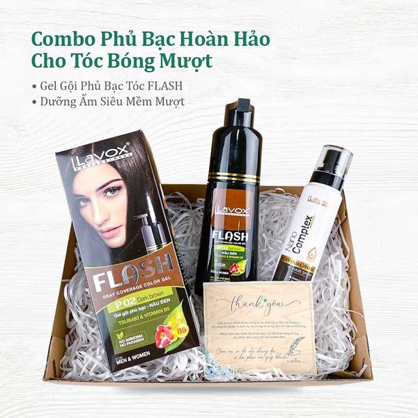 Combo Phủ Bạc Hoàn Hảo - Dưỡng Tóc Bóng Mượt