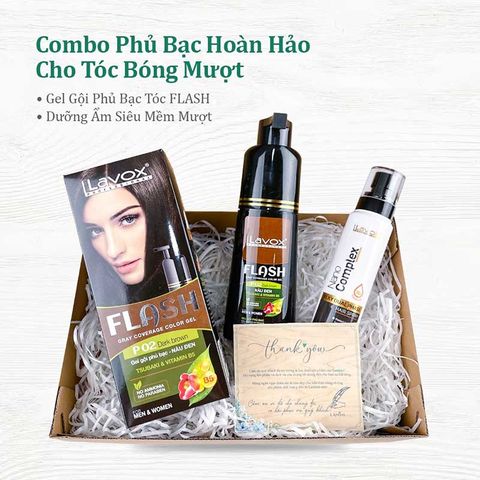  Combo Phủ Bạc Hoàn Hảo - Dưỡng Tóc Bóng Mượt 