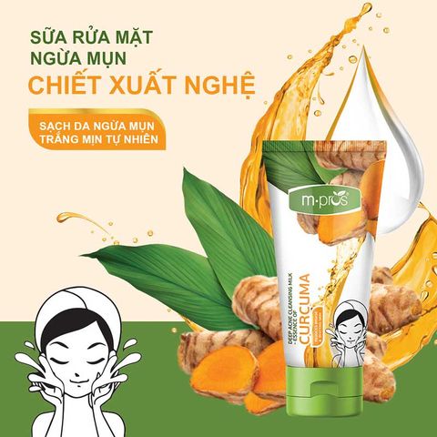  Sữa Rửa Mặt Ngừa Mụn Chiết Xuất Nghệ M.pros 