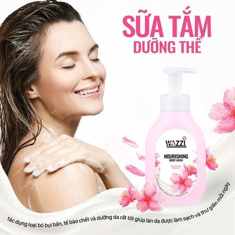  Sữa Tắm Dưỡng Thể Wazzi – Hương Hoa Anh Đào 