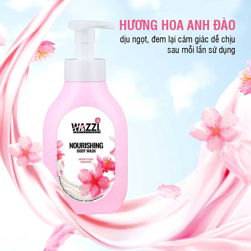 Sữa Tắm Dưỡng Thể Wazzi – Hương Hoa Anh Đào