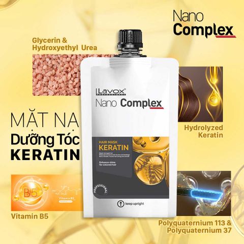  Mặt Nạ Dưỡng Tóc Keratin Nano Lavox 150ml 