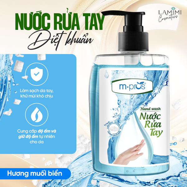  Nước Rửa Tay Diệt Khuẩn M.pros – Muối Biển 