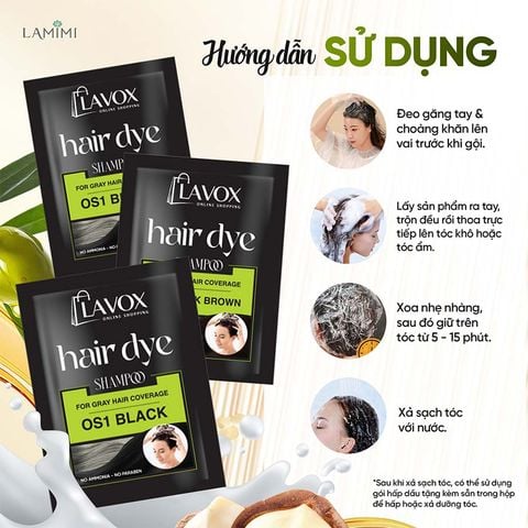  Dầu Gội Phủ Bạc Tóc Lavox Online Shopping 
