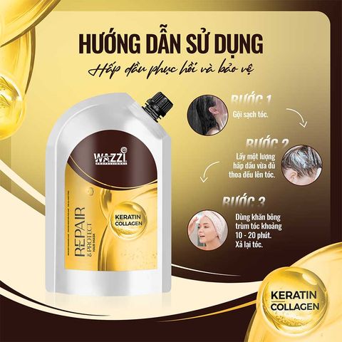  Hấp Dầu Phục Hồi & Bảo Vệ Tóc Wazzi 