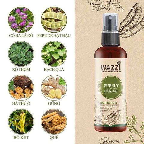  Serum Dưỡng Tóc Thảo Mộc Thuần Việt Wazzi 