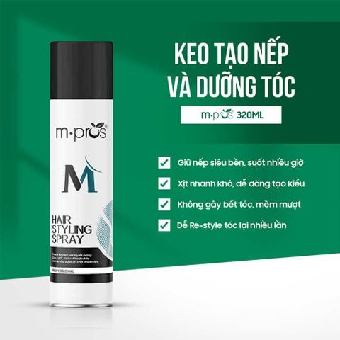  Keo Tạo Nếp Tóc Và Dưỡng Tóc M.pros 320ml 