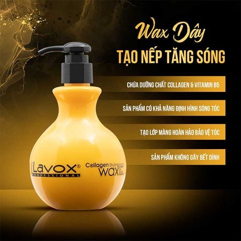  Wax Dây Tạo Nếp Tăng Sóng Bồng Bềnh Collagen Lavox 