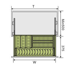 Kệ bát đĩa đa năng inox hộp - gắn cánh