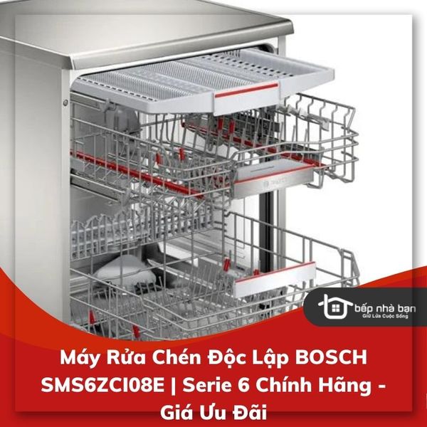 Máy Rửa Chén Độc Lập BOSCH SMS6ZCI08E Serie 6